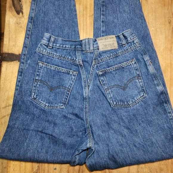 Vintage 90s LEVI'S 900 SERIES HIGH WAISTED JEANS Juniors SIZE 11 - Picture 4 of 6